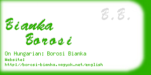 bianka borosi business card